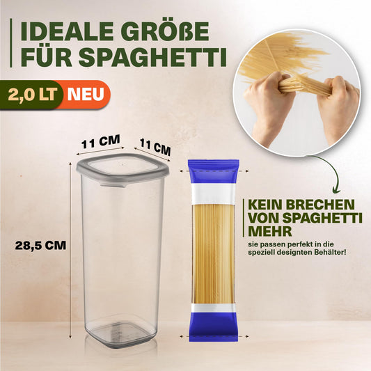 Viware's airtight containers with lids, 6-piece BPA-free storage container set for cereal flour storage in the kitchen, practical kitchen organizer, food storage containers for freshness.