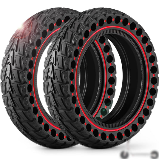 Monuary 2-pack E-scooter tires 50/75-6.1 Tubeless solid rubber tires, also suitable for sizes 8.5 x 2.0 and 8 1/2 x 2. Puncture-proof, no maintenance required.