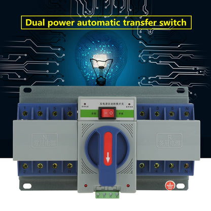 400V 63A 4P Dual Power Automatic Transfer Switch, Dual Power Generator Switch with EPS Fire Power Supply Interface