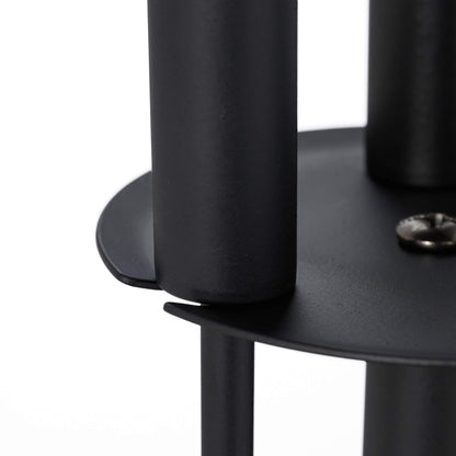 Relaxdays fireplace tool set, 4-piece fireplace equipment with shovel, broom, poker & stand, modern stove tools, black, 61 x 15 x 15 cm