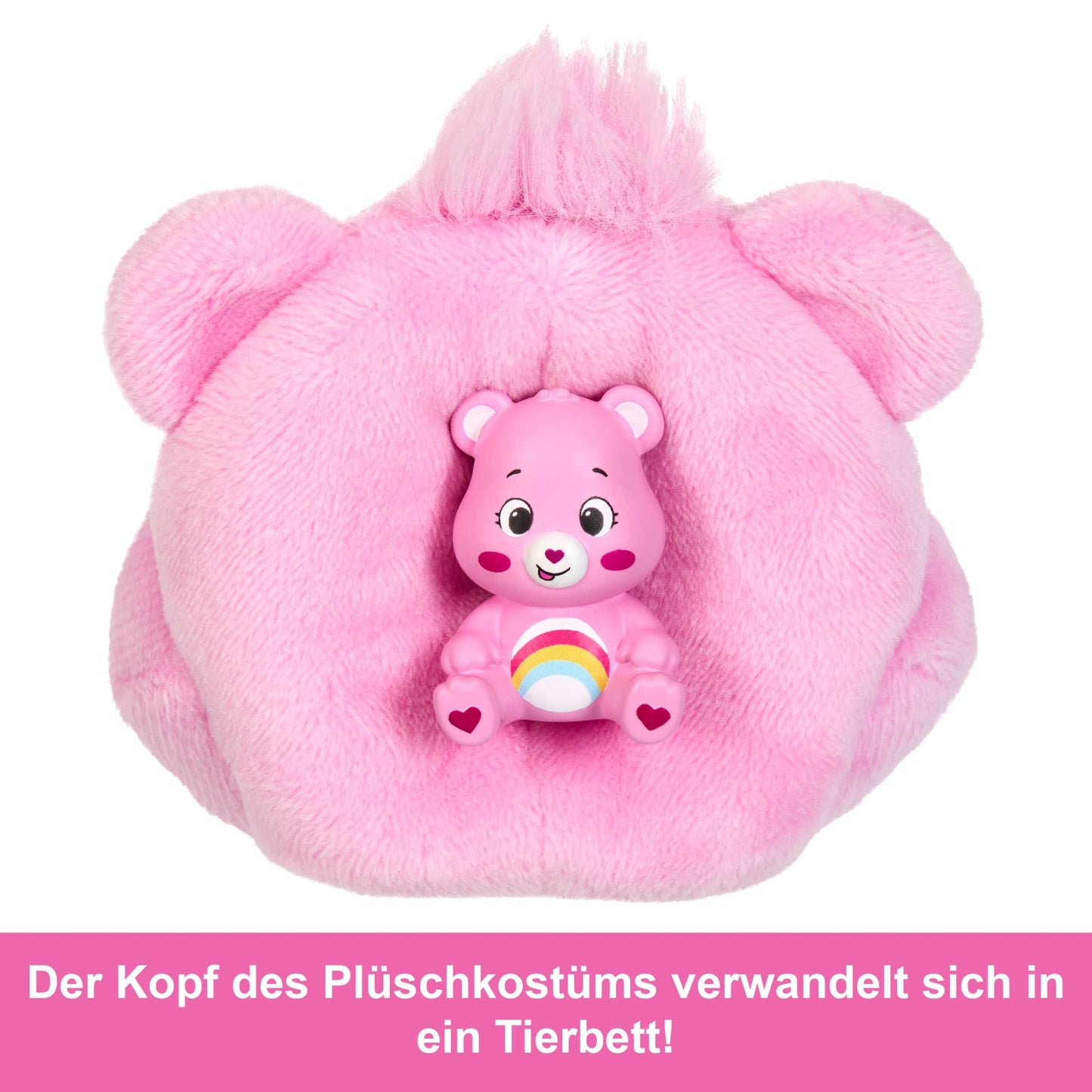 Barbie Cutie Reveal Chelsea doll and accessories, Care Bears line, small doll in plush costume with 6 surprises (styles may vary), JCN97