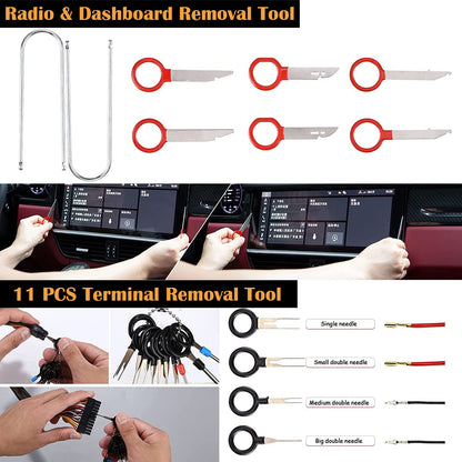 Aohoo Auto Disassembly Tools, 280 Piece Trim Removal Tool Set, for Trim Removal Plastic Pry Tool, Installation and Removal of Car Panel for Dashboard