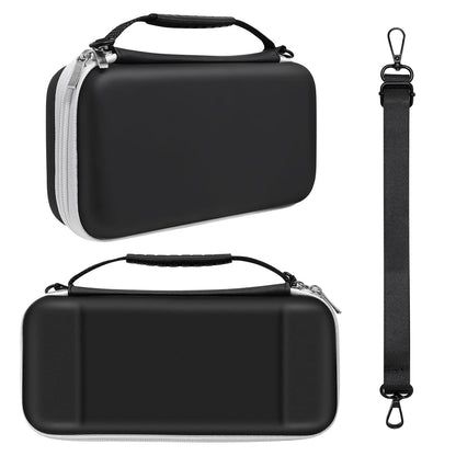 Accessory compatible with Nintendo Switch OLED model, carrying case, dock charger for controllers, adjustable game stand, screen protector, protective case, game cartridge.