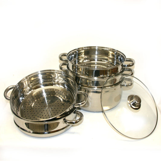 Steam cooker, Mantowarka, steam pot set made of stainless steel/Мантоварка - Мантышница, 24cm bio steam cooker/induction