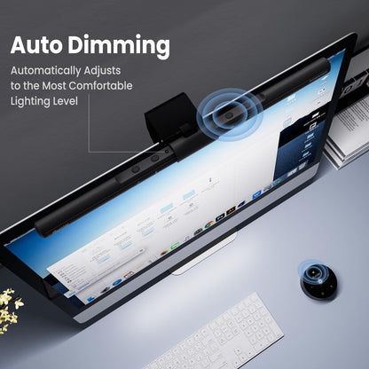 Quntis computer monitor lamp LED with remote control & touch control, 40cm monitor light bar with anti-blue light, screen lamp USB with auto-dimming, PC office lamp
