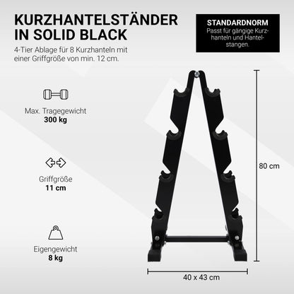 MSPORTS Dumbbell Rack with 300kg Capacity Dumbbell Stand Dumbbell Rack