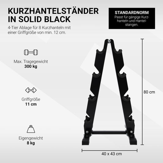 MSPORTS Dumbbell Rack with 300kg Capacity Dumbbell Stand Dumbbell Rack