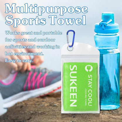 Cooling towel set, neck cooling towels, cooling hand towel, cooling towel for sports, ice towels for hiking, running, tennis, traveling.