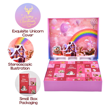Advent calendar 2025 for children girls, 24 days Christmas countdown gift jewelry advent calendar including toys and hair accessories, gifts for girls