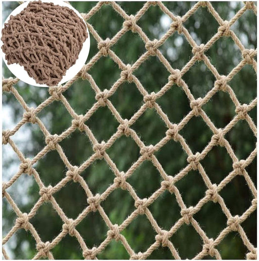 KACQIYT Children Safety Net, Climbing Net, Stair Balcony Fall Protection Net Partition Ceiling Net Playground Safety Net Obstacle Protection Garden Fence Net Decorative Hemp Rope Net Indoor and Outdoor