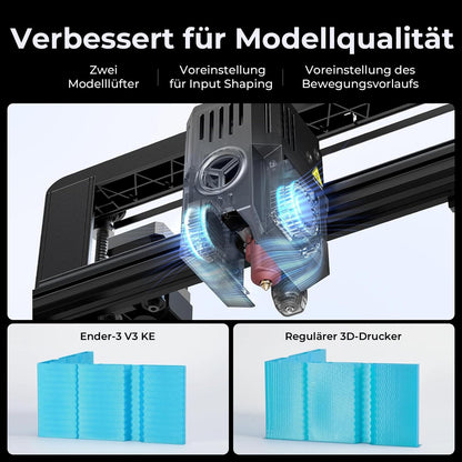 Creality Ender-3 V3 3D Printer, 500mm/s faster printing speed FDM printer with Auto-leveling, 3D Printer with Sprite Direct Extruder, Print size 220x220x240mm.