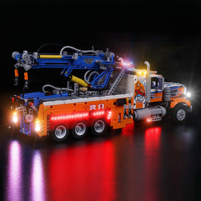 cooldac LED lighting kit compatible with Lego Technic Heavy-Duty Tow Truck, LED light set compatible with Lego 42128 Technic Heavy-Duty Tow Truck model (lights only, no models)