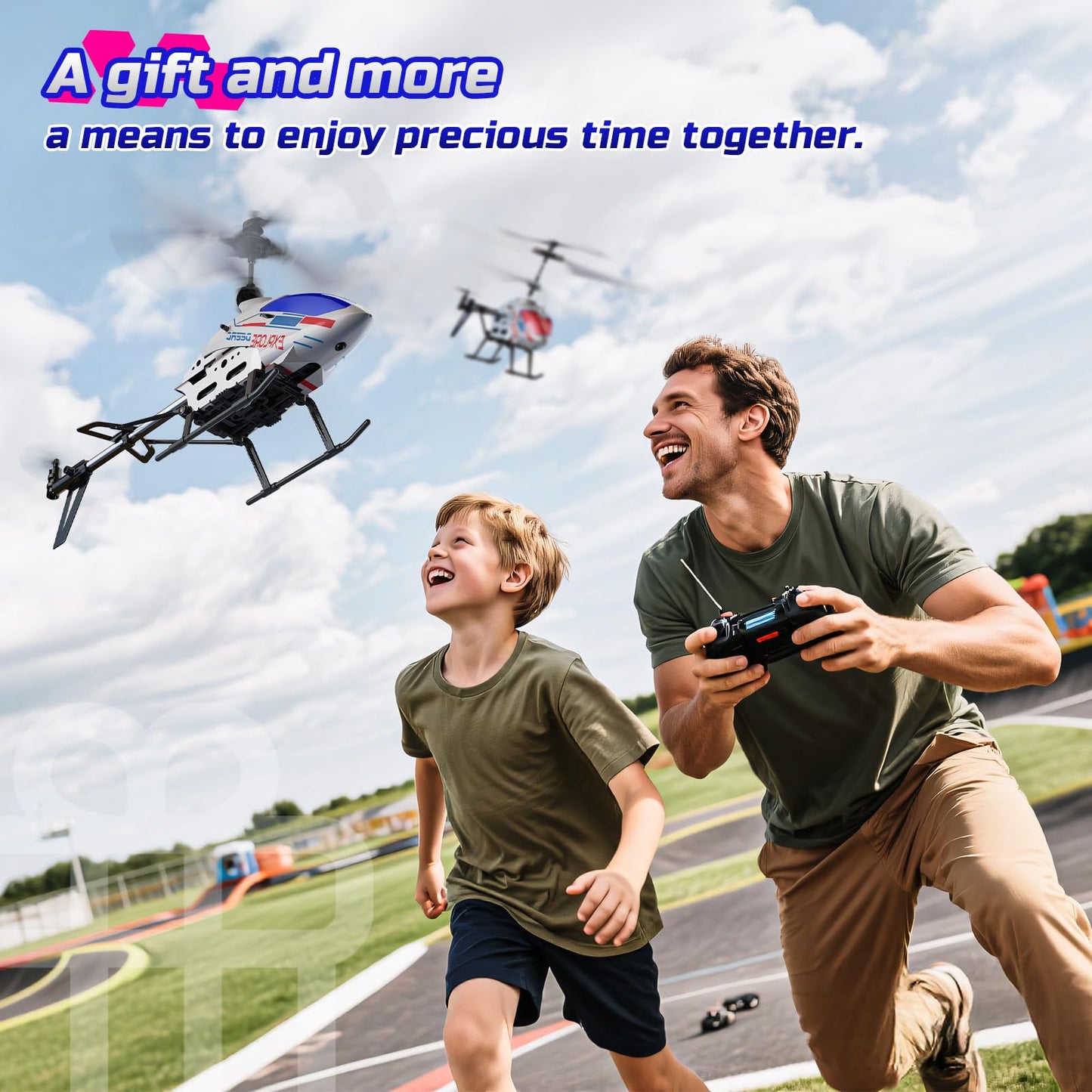 DEERC DE28 Helicopter Remote Control, for beginners, Indoor RC Helicopter Toy with LED lighting, 2.4GH 3.5Ch RC Heli with gyro stabilization, Gift for children aged 12 and above.