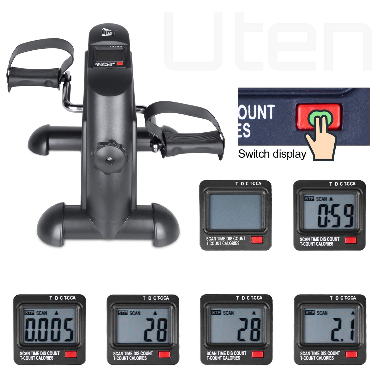 Leg exerciser mini bike, arm and leg exerciser for seniors, home trainer mini movement trainer for home, office.