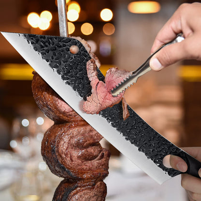PURPLEBIRD 12" Long Cleaver Knife, Carving Knife, Ham Knife BBQ Meat Knife, Sharp Brisket Knife with Gift Box.