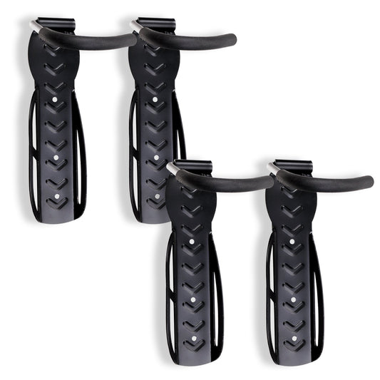 Schramm® 4-Piece Bike Wall Mount in black for 4 bikes. Wall brackets for bike storage.