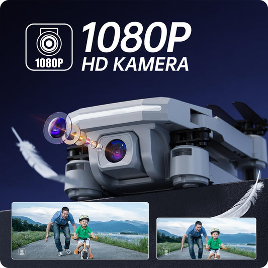Holy Stone RC drone with 1080P camera for beginners, mini foldable quadcopter with FPV transmission, 3 batteries for long flight time, throw and go, tap-fly, gesture control. Great drone gift for kids, boys, and girls.