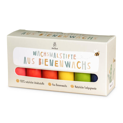 Honor Kid® Beeswax Crayons | 12 pack | 100% natural coloring pencils | Eco-friendly crayons for toddlers from 1 year old | safe food-grade quality | Made in EU | Coloring crayons
