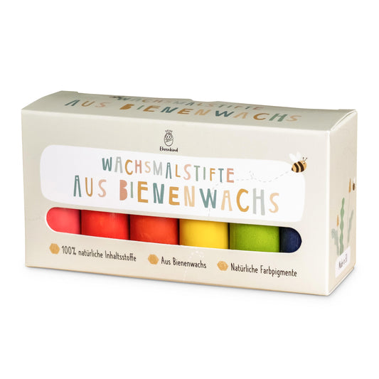 Honor Kid® Beeswax Crayons | 12 pack | 100% natural coloring pencils | Eco-friendly crayons for toddlers from 1 year old | safe food-grade quality | Made in EU | Coloring crayons