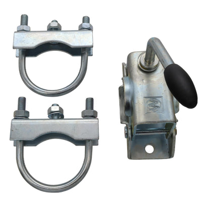Winterhoff support wheel holder for 70mm round drawbars clamping bracket support wheel clamp 48mm trailer (optional with support wheel) (holder)