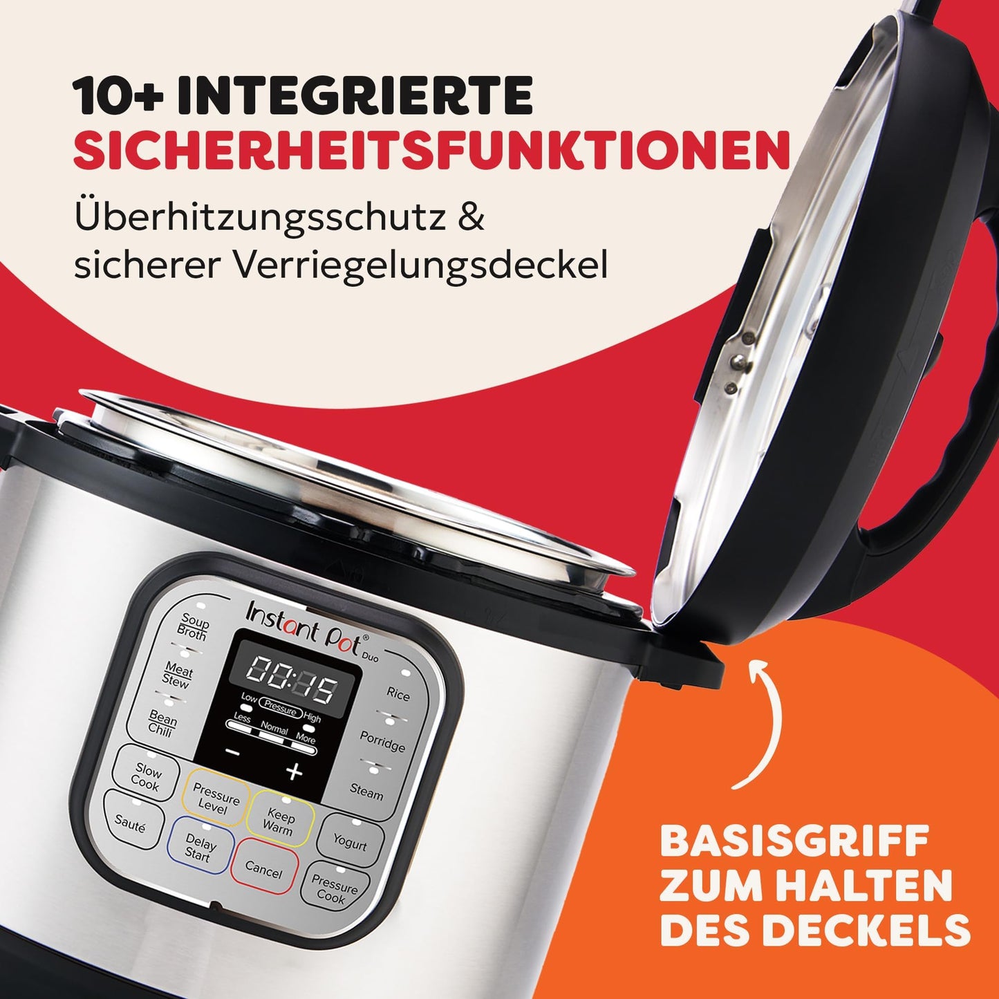 Instant Pot Duo 30 Electric Multicooker 3L - Pressure Cooker, Slow Cooker, Rice Cooker, Sauté Pan, Yogurt Maker, Steamer, and Food Warmer, made of stainless steel, Silver