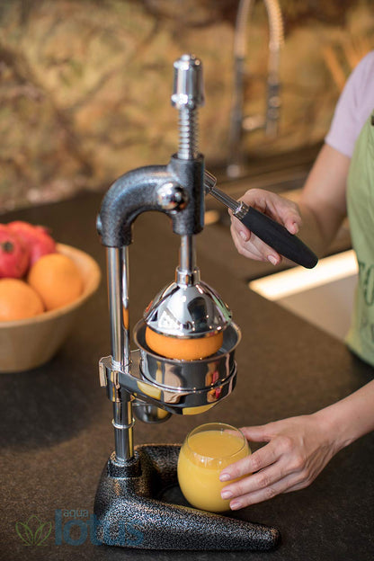 Aqua Lotus citrus juicer, hand press, manual fruit press, juice press for oranges, lemons, pomegranates, black...