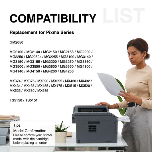 Economink PG 540 Black Compatible for Canon 540, 540 XL Printer Ink Cartridges for Pixma TS5150 MG3650s MX475 TS5151 MG3650 MG4250 MG3600 MX535 MG3550 MG3200 MG3150 MX395 Printer (1-Pack)