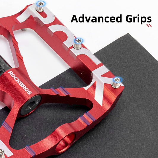 ROCKBROS bicycle pedals 9/16" aluminum alloy MTB pedals with sealed bearings non-slip pedals