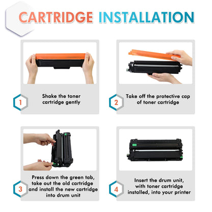 TN-243CMYK MFC L3750CDW TN247 Toner: 5-pack MFC-L3770CDW Compatible for Brother DCP-L3550CDW MFC-L3750CDW TN243CMYK TN 243CMYK HL-L3210CW DCP-L3510CDW HL-L3230CDW MFC-L3710CW TN-243 TN-243BK TN243