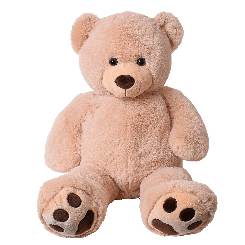 TE-Trend XXL Teddy Bear 100cm - sweet giant teddy for cuddly hours - brown teddy bear - plush toy XXL for unforgettable gift moments - plush bear - giant bear for kids & adults