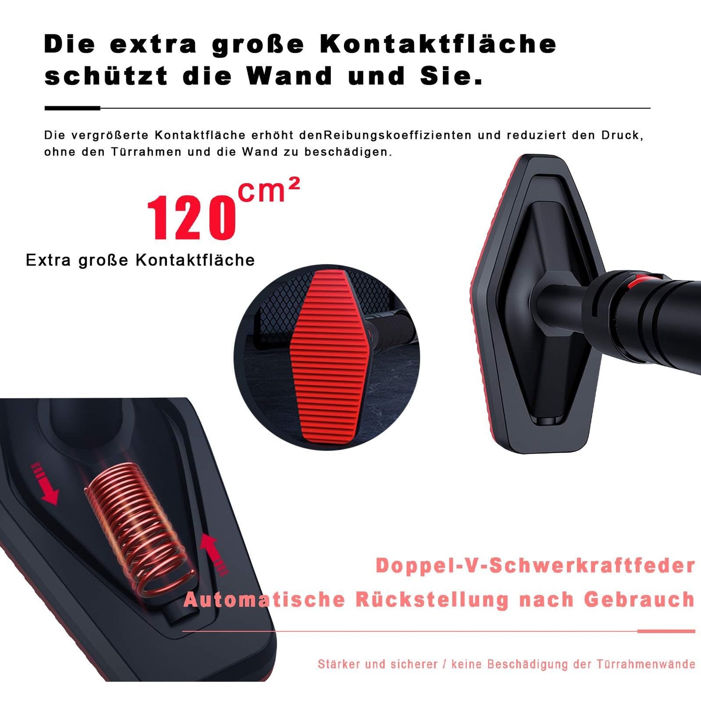 Bzavor pull-up bar for door frame 70-100cm set up quickly without screws no slipping pull-up bar with capacity for up to 300kg fitness equipment for home