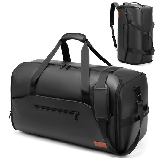 Moulyan 55L Suit Bag, Waterproof Garment Bag Travel Bag with Shoe Compartment Wet Compartment, 3 in 1 Suit Bag Travel Bag Garment Duffle Bag Travel Bag Men Women