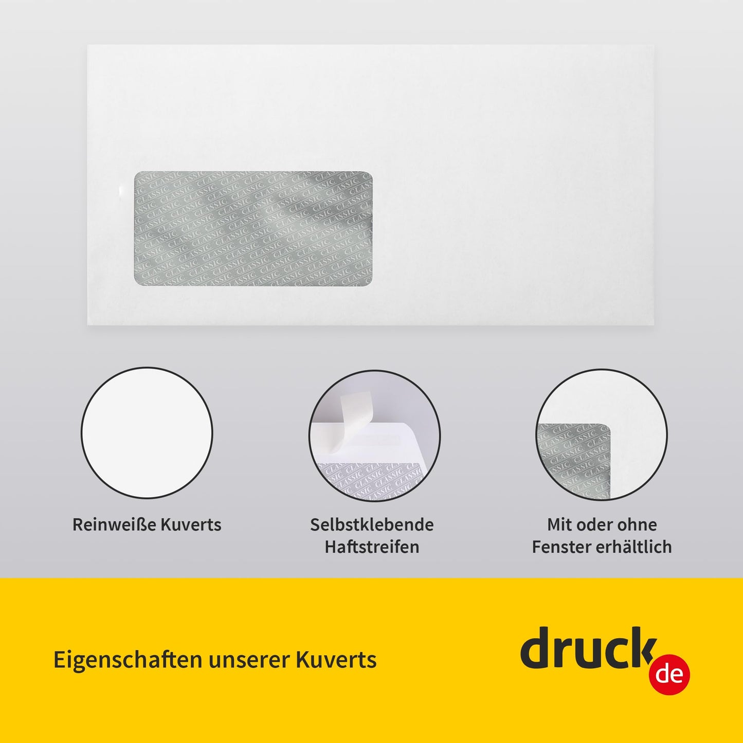 1000 pieces of envelopes - envelopes - C5/6 envelope with window - white - self-adhesive - paper envelopes for invoices, letters, invitations, greeting cards
