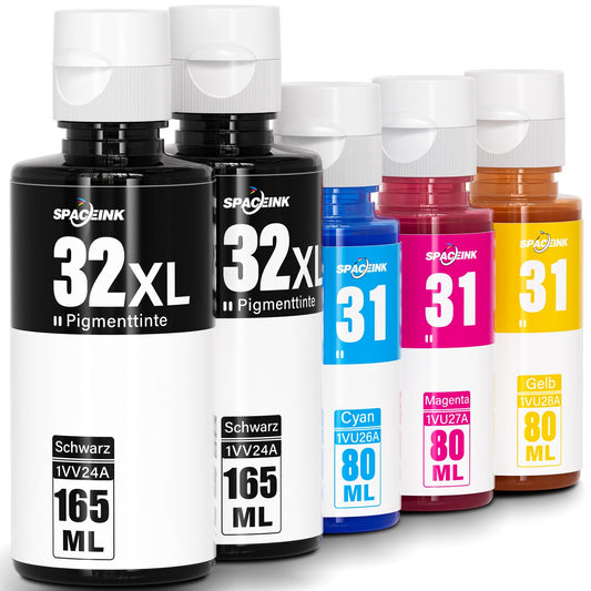 Printer ink 31 32XL Compatible for HP Smart Tank Plus 555 printer, Ink 31 32 XL for Smart Tank 5105 5106 5107 5108 7005 7006 7605 7305 7306 455 515 519 530 558 559 570 655 670 750 790 Printer