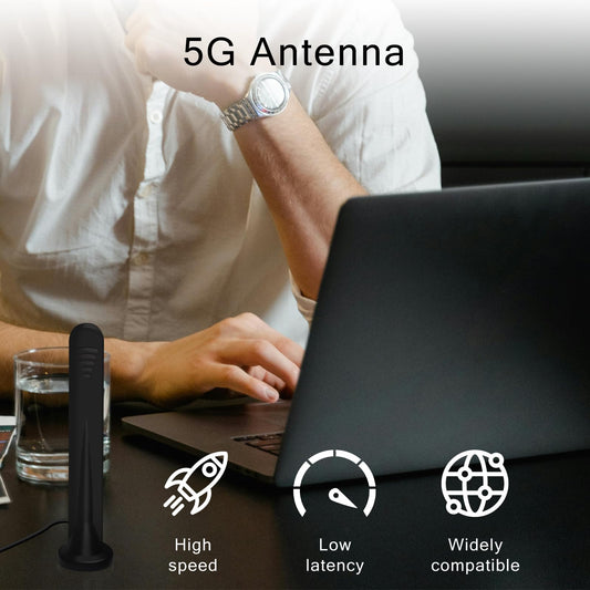 2 X 5G LTE Antenna 4G Omnidirectional Signal Booster SMA TS9 Connector 15DBI High Gain Chip External Magnetic Antenna for Indoor/Outdoor, 3G/4G/5G/GSM/GPRS Router all frequency bands Universal - 3M