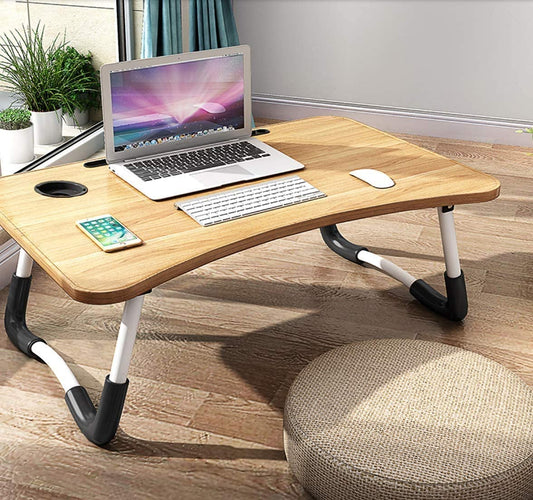 Wa-Very laptop table, lap desk, bed table, laptop stand, notebook desk, folding laptop desk, foldable bed table for reading, bed tray for desk or breakfast tray for bed, and S.