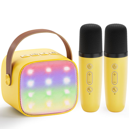 Karaoke Machine for Kids with 2 Microphones: [Premium Version] Mini Karaoke Machine, Gift for Girls 3-12 Years, Karaoke Set for Kids, Portable Music Box Toy for Birthday Gift Family Party.
