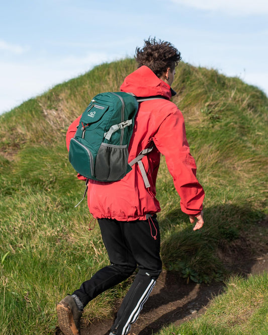 WATERFLY Ultralight Foldable Small Backpack: 20L Lightweight Packable Hiking Daypack Trekking Backpack Outdoor Athletic Backpack Travel Daypack for Men Women (Dark Green)
