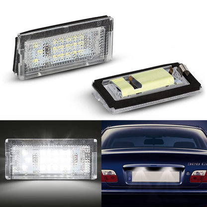 OZ-LAMP LED license plate light for BMW E46 4D Sedan 5D Touring, license plate with Canbus, number plate light, 18 * 2835 SMD, 2 pieces.