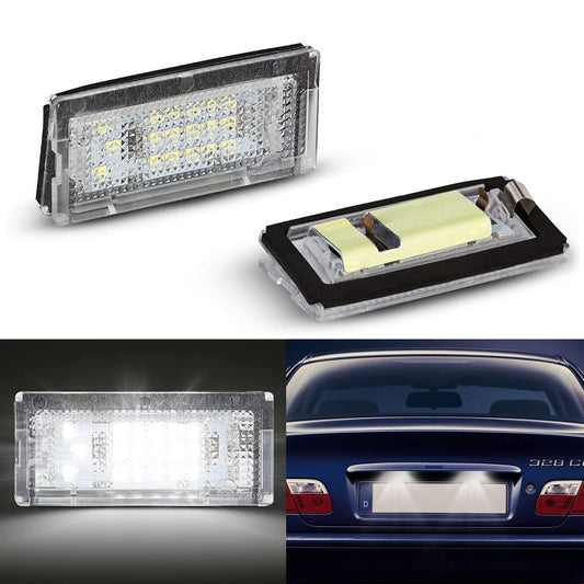 OZ-LAMP LED license plate light for BMW E46 4D Sedan 5D Touring, license plate with Canbus, number plate light, 18 * 2835 SMD, 2 pieces.