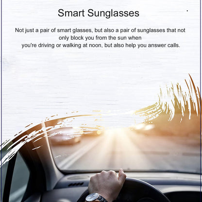 Smart glasses, smart audio sunglasses, noise cancelling, hands-free calling, open-ear speakers with Bluetooth connectivity for gaming, meetings, traveling, driving (blue colorway)
