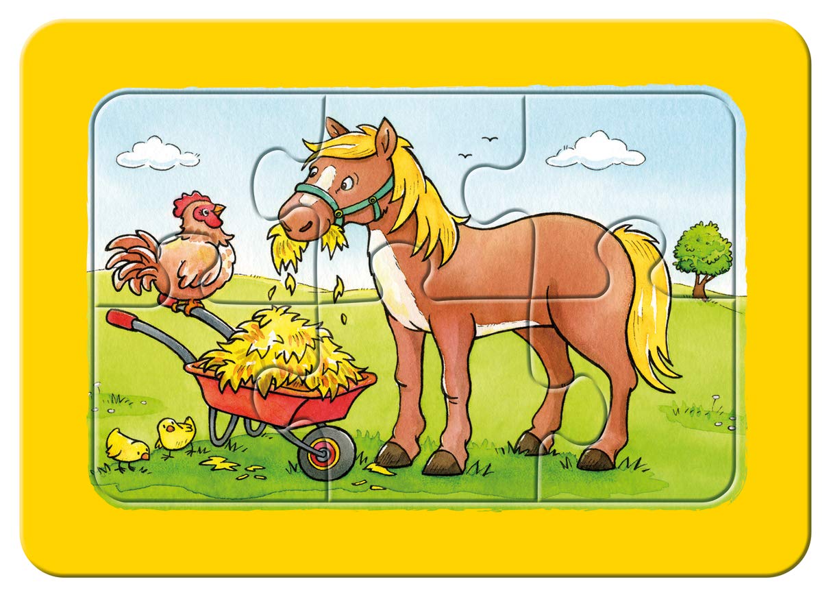 Ravensburger Children's Puzzle - 06954 At Work & Children's Puzzle - 06571 Good Animal Friends - My First Puzzle with 3x6 pieces - Puzzle for children aged 2.5 years and up.