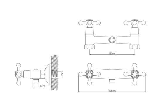 Rousseau 4040123, Chrom Beverley Shower Faucet