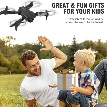 Drone with HD 1080P Camera, Foldable Drone with Long Flight Time, RC Quadcopter with Bag, 3D Flip, One Key Start/Land, Headless Mode, Flight Path Flight, Mini Drone Gift for Beginner Kids, with 2 Batteries