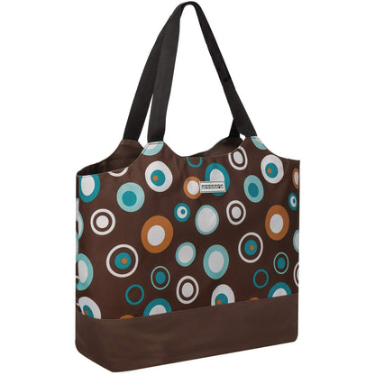 anndora shopping bag 22 liters plus cooler bag 18 liters - can be used separately - brown light blue