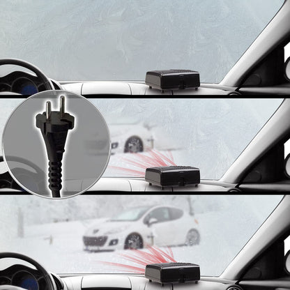AGT Car Fan Heater: Electric ceramic auxiliary heater, 2 heat levels, 1,850 watts, 230V (defrost car windows electrically, electric window defroster, desk outlet).