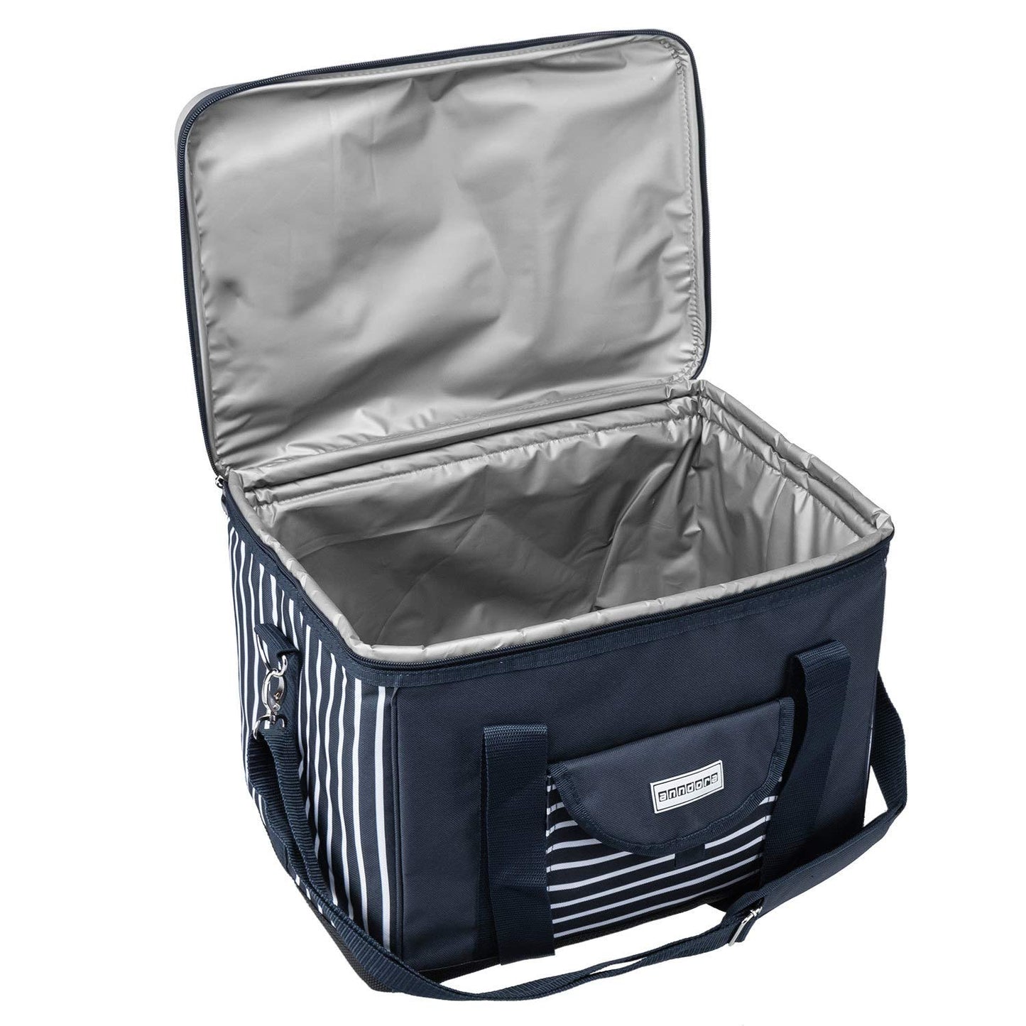 Anndora cooler bag XL navy blue white 40 liters - cooling box insulated bag picnic bag