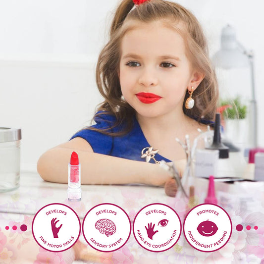Children's makeup set girls toys gifts - Washable makeup case for kids, makeup children's makeup set games, princess Christmas birthday gifts for girls 4 5 6 7 8 9 10 11 12 years