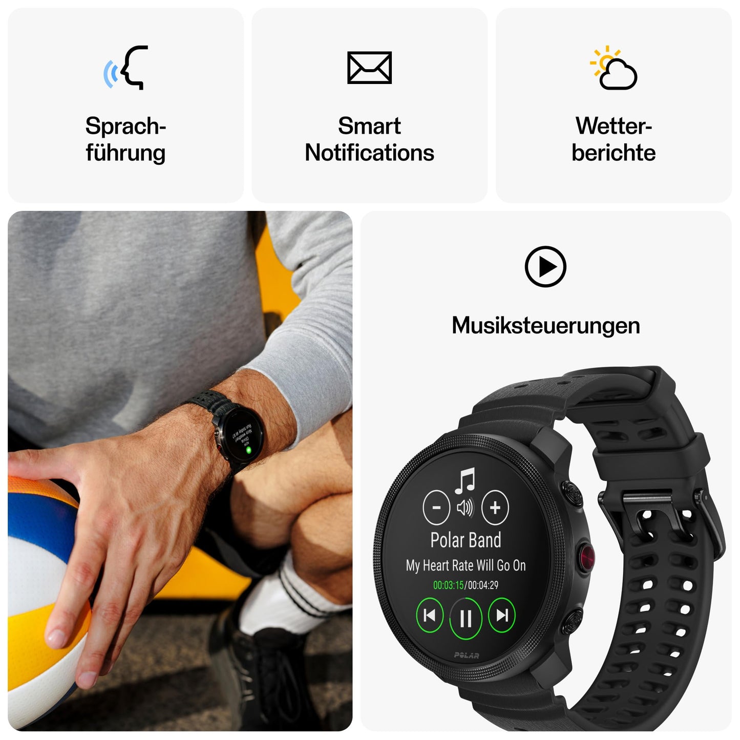 Polar Vantage M3 - Running watch with AMOLED screen, Dual-Frequency GPS, Turn-by-Turn Navigation, Battery life up to 7 days.