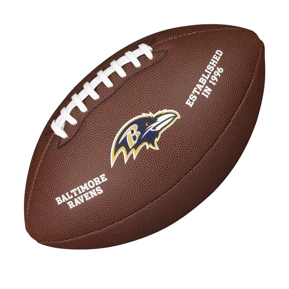 Wilson American Football NFL TEAM LOGO, Official Size, Composite Leather, Baltimore Ravens
